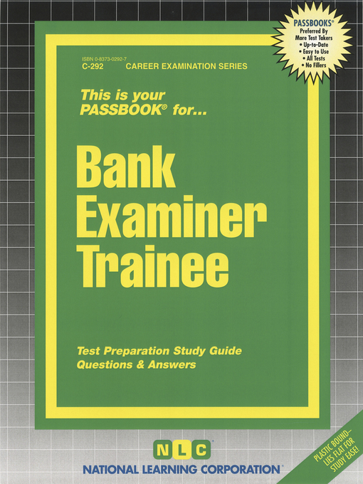 Title details for Bank Examiner Trainee by National Learning Corporation - Available